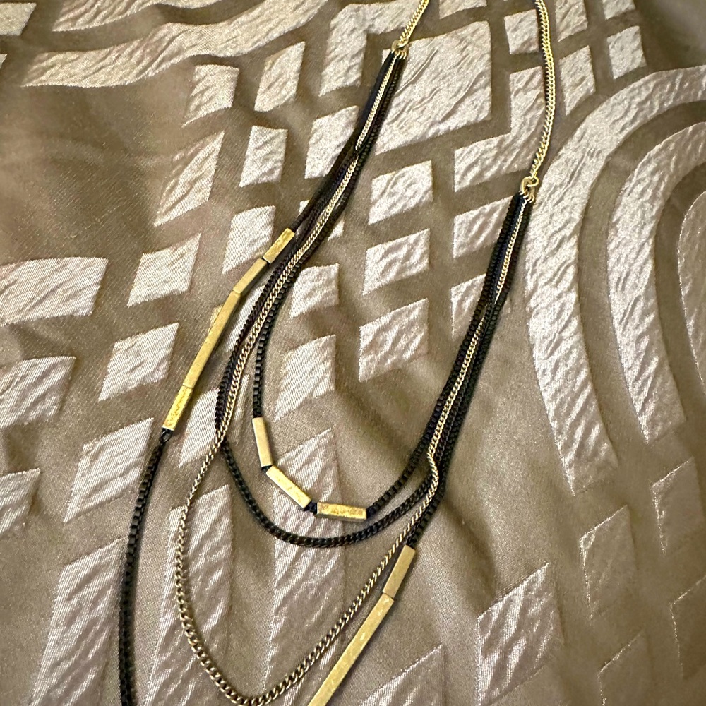 Lia Sophia black and gold chain